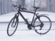 Fahrradfahren im Winter - Fahrrad im Schnee