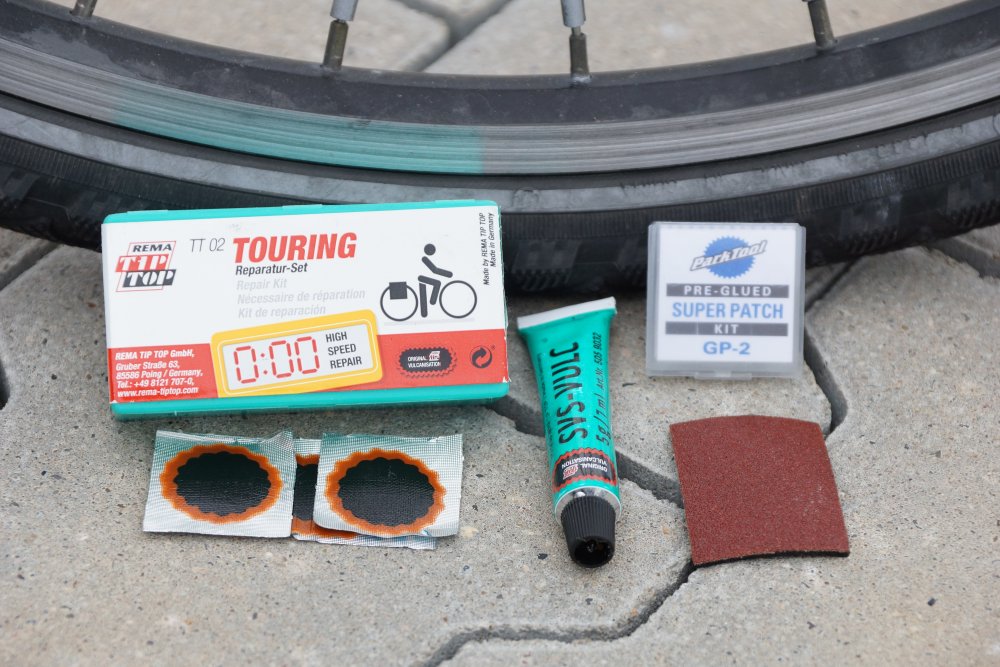 Flickzeug Werkzeug Tasche Kit Reifen Reparatur Set Fahrrad Flicken Reifenkleber 