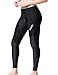 Damen Lange Radlerhose Fahrradhose Radhose Radsportshorts für Frauen Elastische Atmungsaktive 4D Schwamm Sitzpolster mit Einer Hohen Dichte (Black, XL)