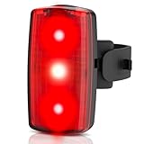 DANSI LED Fahrrad Rücklicht mit Bremsfunktion & bis 500m Leuchtweite - StVZO zugelassen & Wiederaufladbar - Fahrradlicht Hinten mit Automatischer Lichtanpassung für Ebike - Werkzeuglose Montage