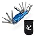 VeloChampion Fahrrad-Multitool 14in1 kompaktes Fahrradreparaturset | Inbus-Schlüssel, Speichenschlüssel, Schraubendreher, Reifenheber, Flaschenöffner | Tragbares Fahrradwerkzeug + Aufbewahrungstasche