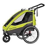 Qeridoo Sportrex 1 Limited Edition Einsitzer Fahrradanhänger Buggy mit Joggerfunktion und Blattfeder-Dämpfsystem, grün