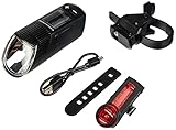 Trelock Unisex – Erwachsene 660 I-go Vison Lite/Ls 740 Vector Akku Beleuchtungsset, Schwarz, Einheitsgröße