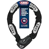 ABUS Kettenschloss Granit CityChain XPlus 1060 – Fahrradschloss aus gehärtetem Stahl – ABUS-Sicherheitslevel 15 – 85 cm – Schwarz
