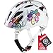 ALPINA XIMO - Leichter, Sicherer & Bruchfester Fahrradhelm Mit LED-Licht Für Kinder, White Flower, 45-49 cm