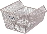 Basil Cento S Fahrradkorb hinten – Stabiler Drahtkorb für Gepäckträger - Wetterfest - ideal für Einkäufe & Alltag - 36x26x18 cm - Metallfarbig Basil Cento S Fahrradkorb hinten – Stabiler Drahtkorb für Gepäckträger - Wetterfest - ideal für Einkäufe & Alltag - 36x26x18 cm - Metallfarbig