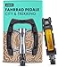 AARON City Fahrradpedale mit rutschfestem Gummi Grip und Polymer-Gleitlagern, Trekkingpedale mit Reflektoren für E-Bike, Trekking Bike, City Bike, Silber/Schwarz