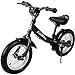 Spielwerk Kinder Laufrad Höhenverstellbar Bremse Lenkrad ab 2-5 Jahre Fahrrad 12 Zoll Luftreifen Lauflernrad Sattel Gummigriffe Balance Bike Schwarz